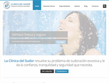 Tablet Screenshot of clinicadelsudor.com.mx